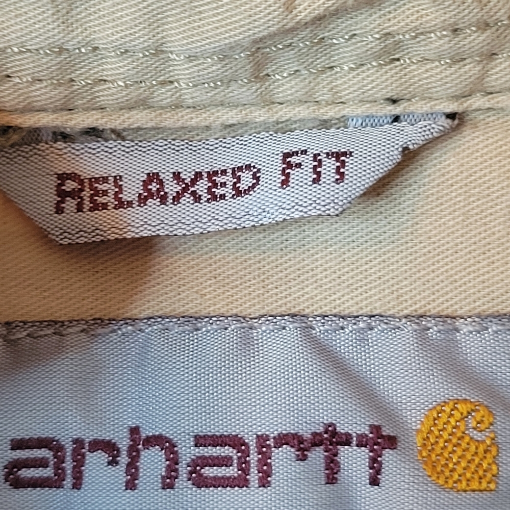Vintage Carhartt Plaid Button Down Collared Longsleeve, Size Mens Large‎ - Picture 9 of 10